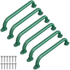 SELEWARE 6-Pack 17-Inch Green Metal Playground Safety Handles – Heavy-Duty, N…