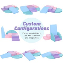 6-Piece Foam Climbing Blocks for Toddlers: Colorful Climbing Gym PU Leather B…