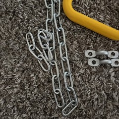 Playstar 4 Yellow Gym Rings, Chains- 21”, 2 Anchors. All NEW WO Tags