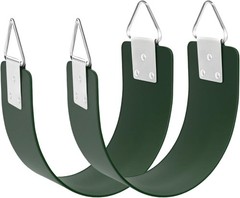 2PC Green EVA Swing Seat 300LB Capacity Outdoor Playground