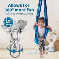 HiCamer Double Layer Sensory Swing for Kids & Adults Holds up to Ice Teal