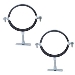 2 Sets 4-1/4 Inch B Vent Adjustable Pipe Bracket, Heavy Duty Galvanized Iron
