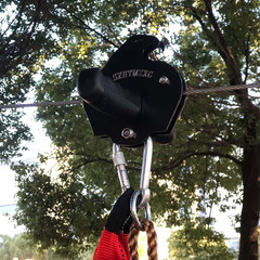 Zipline Pulley Eagle for Kids, Backyard Fun Zip Line Pulley Black | Heavy Duty