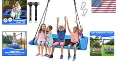 Spacious Waterproof Tree Swing with 2 Hanging Straps – Safe for Kids & Adults=