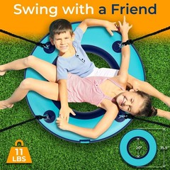 Serenelife 36″ Inflatable Tire Swing w/ Hang Kit – Indoor/Outdoor