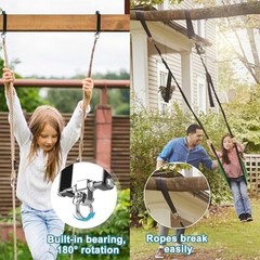 4 Pcs Heavy Duty Swing Hanger Swing Set Accessories for Wooden Sets Snap 4 Pack