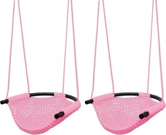 2 Pack Kids Swing Seat, Heavy Duty Rope, 440lbs Pink Outdoor Playground