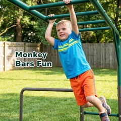 Monkey Bars w/ Climbing Frame Gymnastics Bars 400lbs Heavy Duty Outdoor for Kids