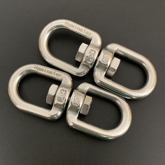 2Pcs M8 304-Stainless Steel Swivel Ring Double Ended Swivel Eye Hook, 2Pcs M8…