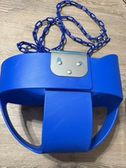 Blue Plastic Toddler Bucket Swing Seat with Chains for Ages 1-4 Years