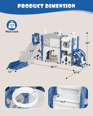 XJD 13 in 1 Toddler Slide Set, Kids Slide for Toddlers Age 1+, New Upgrade with