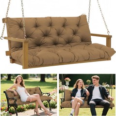 Porch Swing Cushions 60×40 Inch, 5″ Extra Thick Waterproof Outdoor Swing Seat Cu