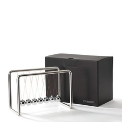 CERROPI Newtons Cradle Pendulum with 7 4.52 x 6.69 x 3.54 inches, Silver