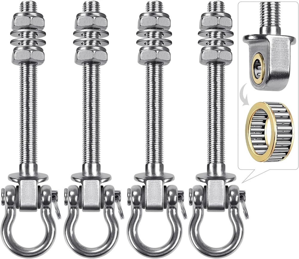 Dolibest Swing Hangers with Bearing – 4 Pack Stainless Steel 304 Hardware Hooks