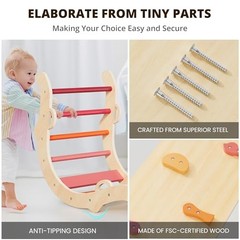 Pikler Triangle Set, Toddler Wooden Climbing Toys Essential Farm Charm Autumn