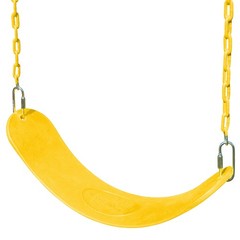 WS 4699 27″ Swing Seat with 58″ Coated Chains for Backyard Swing Sets, Yellow