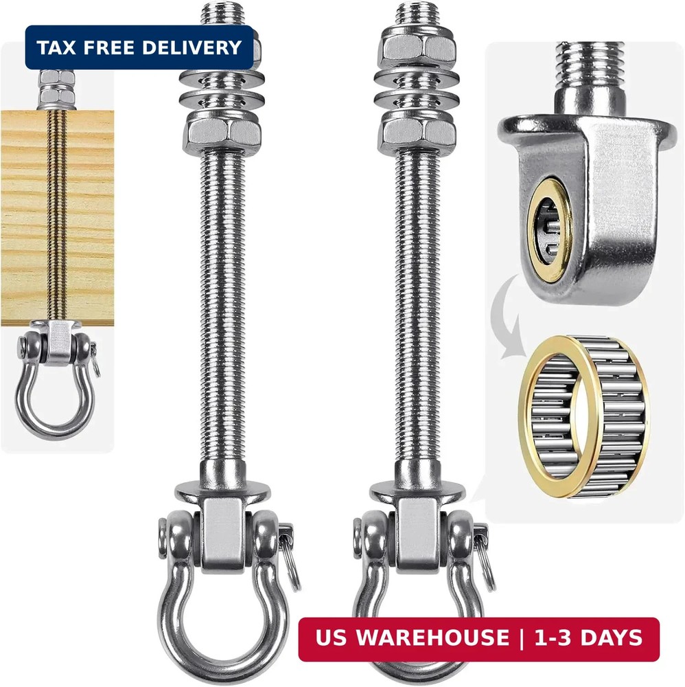 SELEWARE Heavy Duty Swing Hangers with Silent Bearings, 1500LB Capacity Stainles