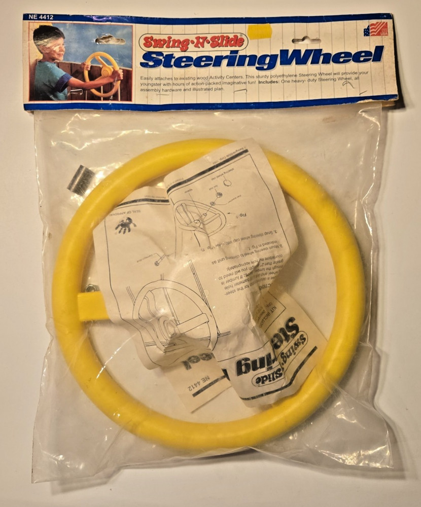 Swing N Slide Yellow Plastic 12″ Plastic Steering Wheel- Playhouse Accessory