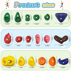 32 PCS Rock Climbing Wall for Kids,Rock Wall Climbing Holds,Adults Climbing W…