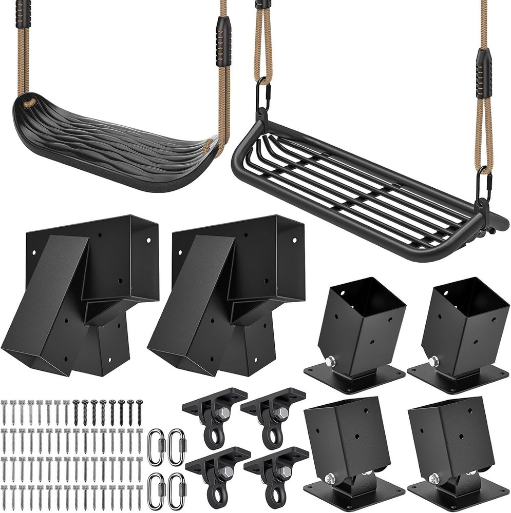 Swing Set Brackets, Heavy-Duty A-Frame Set Hardware, with 2 A-Frame Swing Bracke