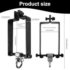 Heavy Duty Swing Hangers with 180° Snap Hooks – Metal Swing Set Brackets, 2 Pcs