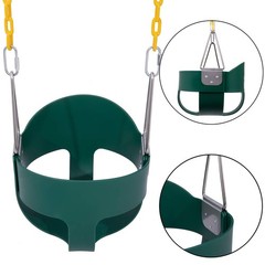 High Back Full Bucket Swing Seat Swing Set with 66 in Coated Chain,2PCS Snap …