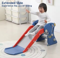 Sturdy Slide for Kids Age 2-6, Plastic Toddler Slide Climber Set Outdoor Indoor