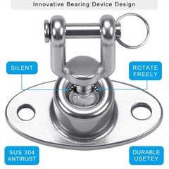 BeneLabel Heavy Duty Swing Set, 360° Rotate Swing Hanger with 3 x 66.1 Coated…
