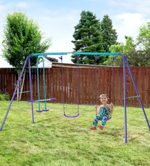 Swing Adjustable Glider Set Hanging Seats Pair Backyard Seat Kids Outdoor New