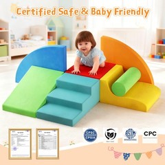 Large 8-Piece Foam Climbing Blocks for Toddlers, Baby Climbing Blocks, Soft P…