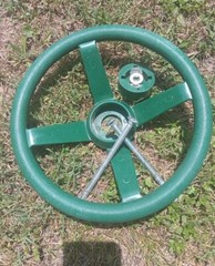 Gorilla Playset Green Steering Wheel Kit With Hardware-Compatible With Anything