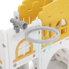 9IN1 Toddler Slide Playset with Playhouse Climbe Playground Indoor Outdoor Toys