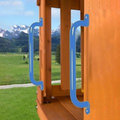 17 Inch Blue Metal Safety Handles for Playground 6 Pack – Swing Set Accessory