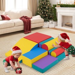 7 PCS Toddler Climbing Blocks w/Hook & Loop Fasteners, Gift for 1+ Baby