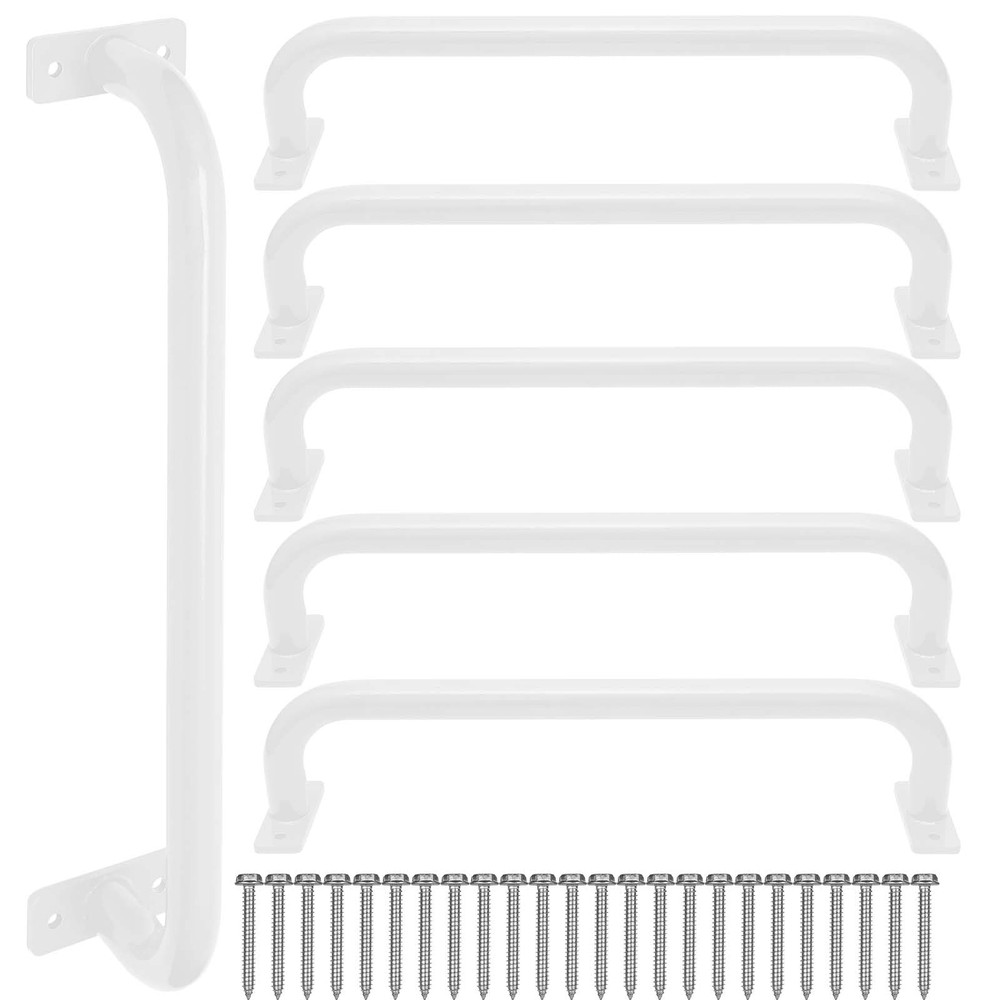 17 Inch 6 Pieces White Metal Safety Handles for Playground – Swing Set Access…