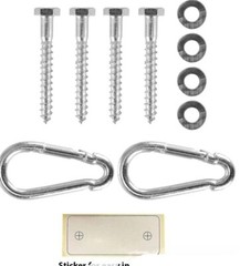 Swing Hanger: Heavy Duty Black – 5000 lb Capacity – Screws Included – 2 Pack