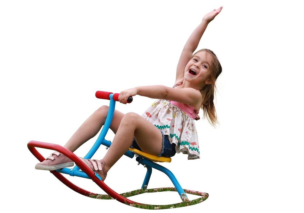 Kids Rocking Horse Rocking Chair Seesaw: Safe Home Playground Backyard Equipm…
