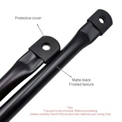 31″/78.5cm Garden Swing Replacement Bars Metal Round 31″ (78.5cm) Matte Black