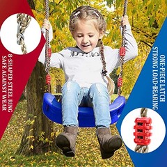 Swings for Kids, Plastic Swing Seat with Rope Kids Tree Swing Set Blue