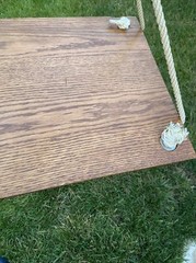 Amish made Wooden Tree Swing Seat Rope Pine Wood Swing Set 17.5×16.5″