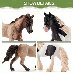 35 PCS Realistic Horse Playset for Kids – Stable Barn Toys, Farm Animals Gift