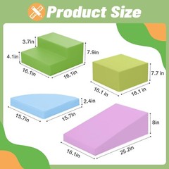 6-Piece Foam Climbing Blocks for Toddlers: Baby Foam Climbing Gym PU Leather …