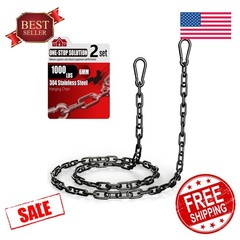 sprookber 67″ Black Swing Chain 2 Pack 304 Steel