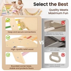 7-in-1 Foldable Pikler Triangle Set for Toddlers: Indoor Climber with Ramp & …