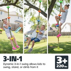 Tree Swing Climbing Rope Heavy Duty Replacement Leaf Green Indoor Outdoor