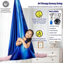 Sensory Swing for Kids & Adults Holds up to 300lbs Indoor & Outdoor Double La…
