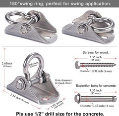 Stainless Steel Heavy Duty Swing Hanger Ceiling Mount 1600 LB Capacity Swing …