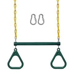 Backyard Swing Set with Monkey Bars & Trapeze, Heavy Duty Chain, Outdoor Play Eq
