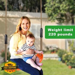 BeneLabel Swing Seats: 2 Pack Orange, 50-80″ Rope, 220LB Cap for Kids/Adults