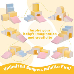 Large Climbing Toys for 1 Year Old, 4-Piece Toddler Climbing Toys Indoor, Soft P